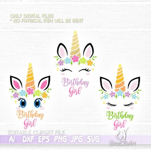 unicorn birthday svg