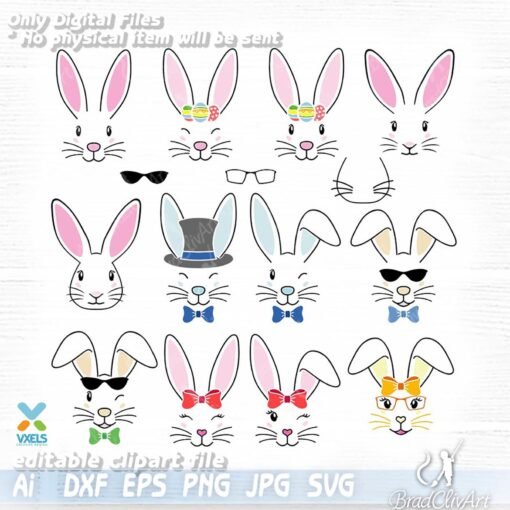 bunny svg cutting file