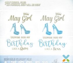 stepping birthday svg