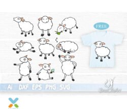 funny sheep svg