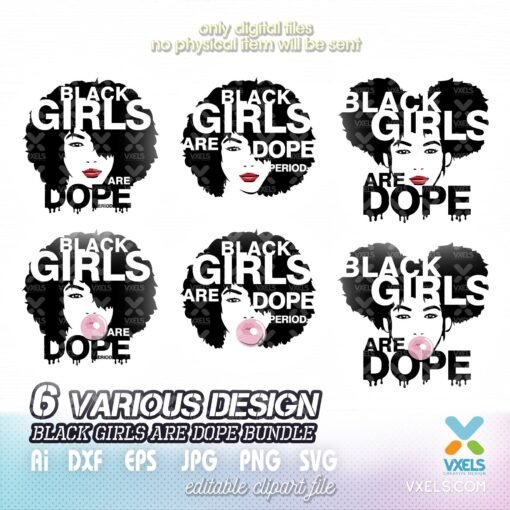 black girls are dope svg