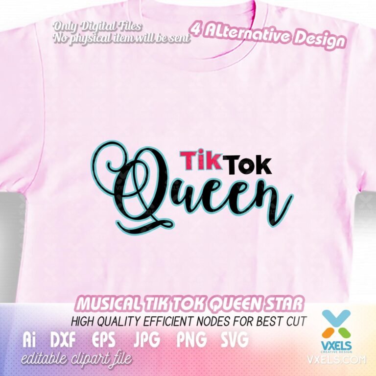 Download Tiktok Star and Tik tok Queen Bundle 8 design Cutting Files svg design