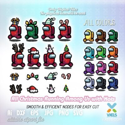 Download All Christmas Hats running Among Us with all character ...