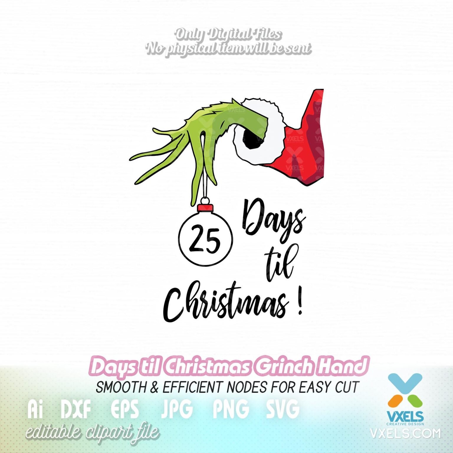 Download Days Til Christmas SVG Grinch Holding Countdown Ornament