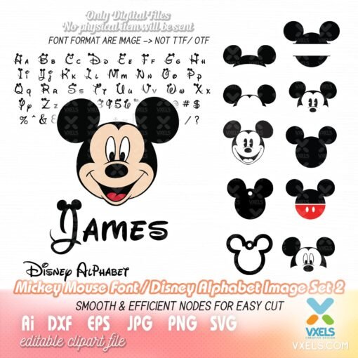 mickey fonts svg