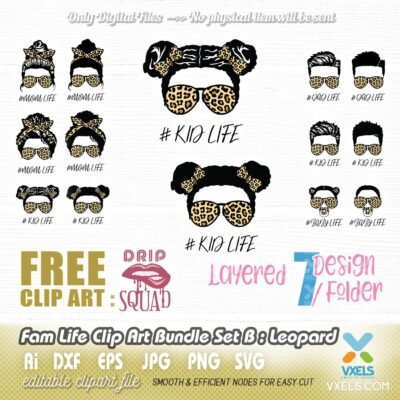 Fam life Svg Bundle Bun Hair Mom Life svg | Dad Kid Life svg | Baby PNG ...