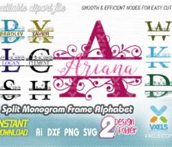 decorative frame alphabet