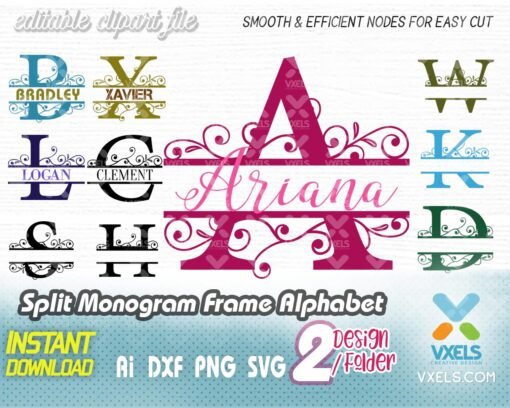 decorative frame alphabet