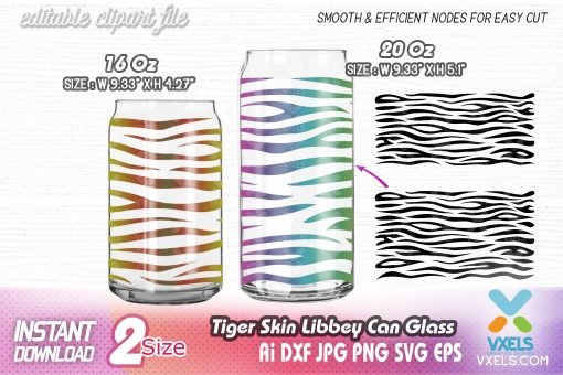 tiger skin shaped beer glass wrap